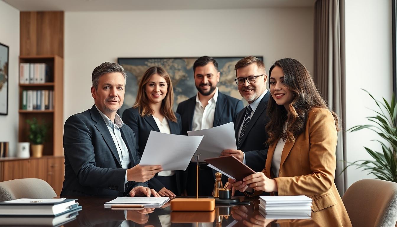 Business agreement signing